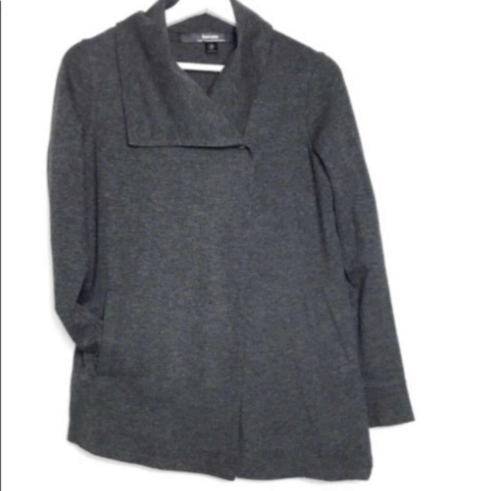 Kensie Grey Asymmetrical Casual Career Cardigan Sweater S